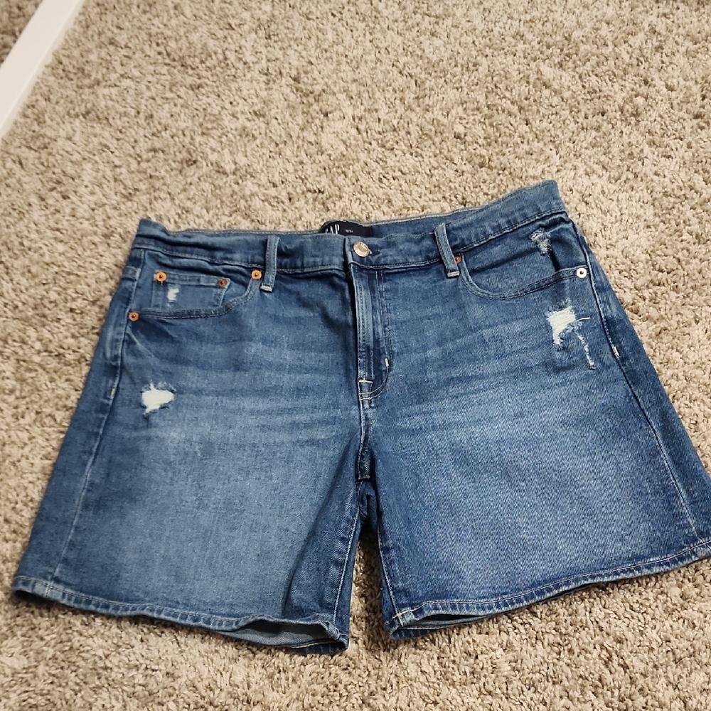 GAP Distressed Blue Jean Shorts